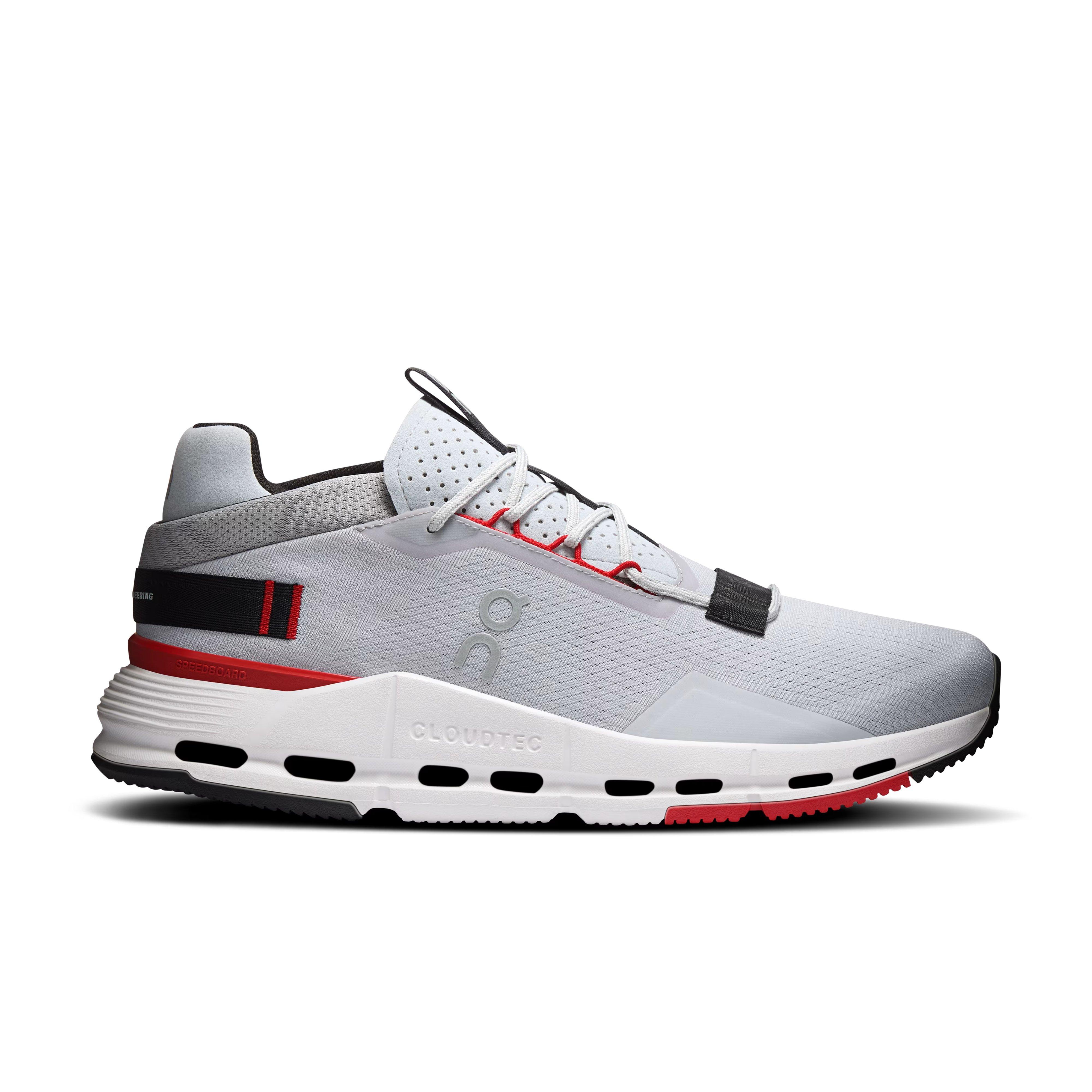 On Cloudnova 2 "Glacier/Robin" Men's Shoe - GREY/RED